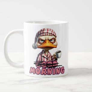 Taza De Café Gigante Buenos Días Pato Gruñón Con Café Y Pijama