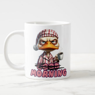 Taza De Café Gigante Buenos Días Pato Gruñón Con Café Y Pijama