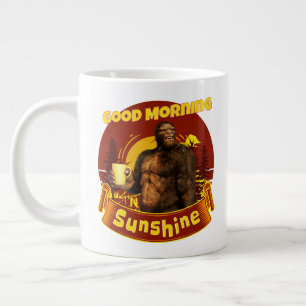 Taza De Café Gigante Buenos Días Sol Bigfoot Café Humor Arte