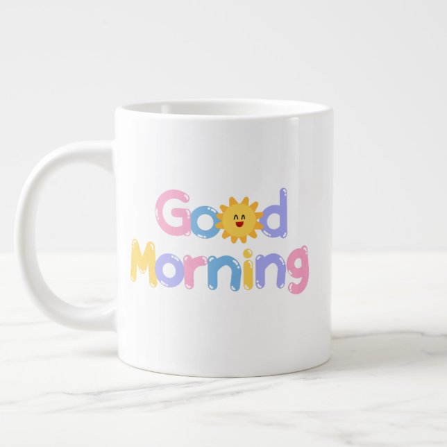 Taza De Café Gigante Buenos días Sol 😁 tazón especialidad de café (Izquierda)
