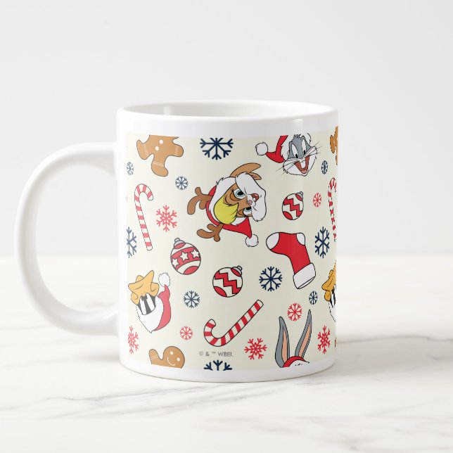 Taza De Café Gigante BUGS BUNNY™, DAFFY DUCK™ & Lola Christmas Pattern (Izquierda)