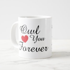 Taza De Café Gigante Búho lindo te ama por siempre meme de café
