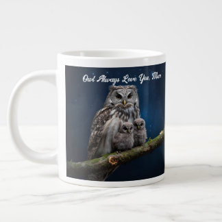 Taza De Café Gigante Búho y su lechuza Mug