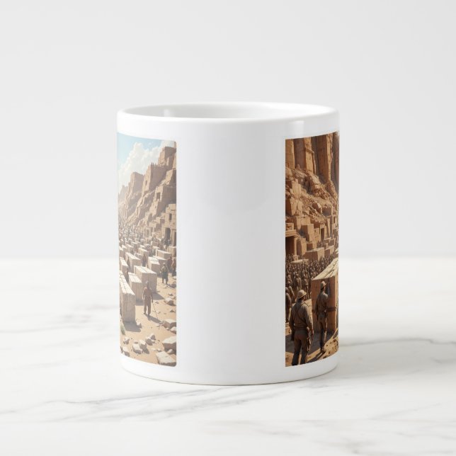 Taza De Café Gigante Building the Pyramids (Frente)
