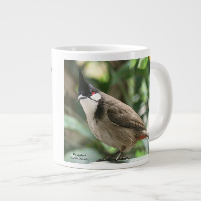 Taza De Café Gigante Bulbul Red-Whiskered 20 oz. Mug de RoseWrites (Derecha)
