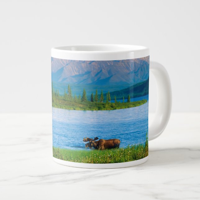 Taza De Café Gigante Bull moose in Wonder Lake (Derecha)