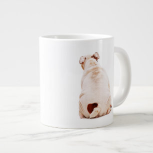Taza De Café Gigante Bulldog blanco de perro gracioso