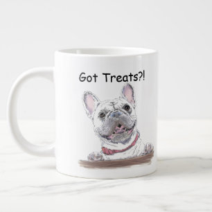 Taza De Café Gigante Bulldog francés súper cuto   Obtener tratamientos