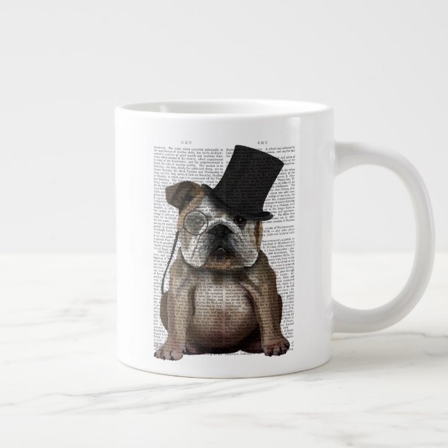 Taza De Café Gigante Bulldog inglés, hebilla formal y Gorra (Derecha)