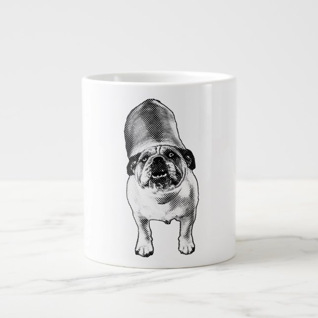 Taza De Café Gigante Bulldog Starlight Gaze (Frente)