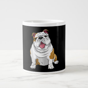 Taza De Café Gigante Bulldoges ingleses sorprendentes perros de Bulldog