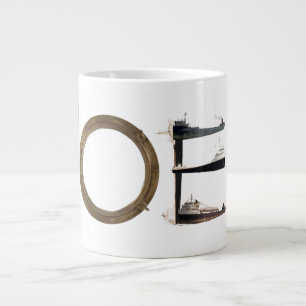 Taza De Café Gigante Buques Noel Jumbo Mug