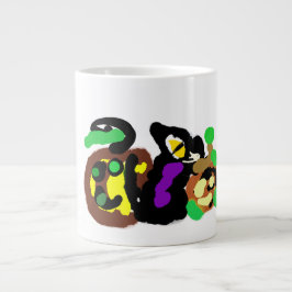 Taza De Café Gigante Burla de Halloween para Gato Negro