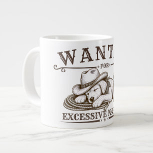 Taza De Café Gigante Buscado por Dormir Demasiado Diseño Divertido del