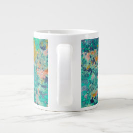 Taza De Café Gigante Butterfly & Feather Floral