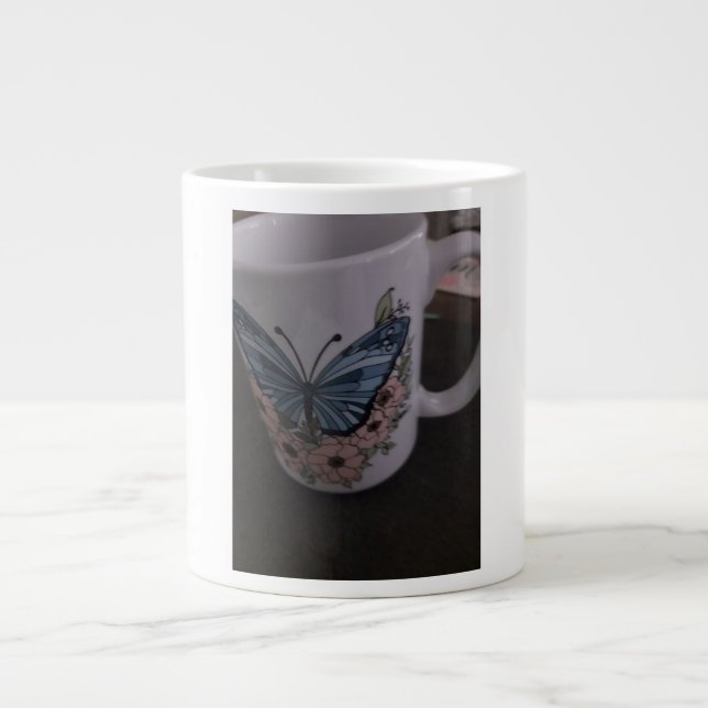 Taza De Café Gigante butterfly floral mug (Frente)
