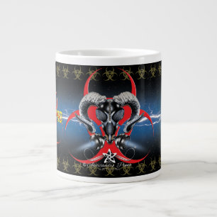 TAZA DE CAFÉ GIGANTE ¡BW! ¡ADVERTENCIA DE BIOPELIGRO! CALAVERA