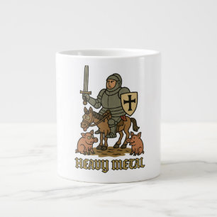 Taza De Café Gigante Caballero Metalizado fuerte - Mayhem medieval