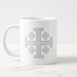 Taza De Café Gigante Caballero Templario de Jerusalén Cruz Cruzado Deus