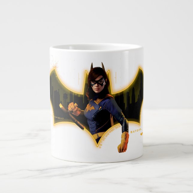 Taza De Café Gigante Caballeros góticos, chica con logo (Frente)