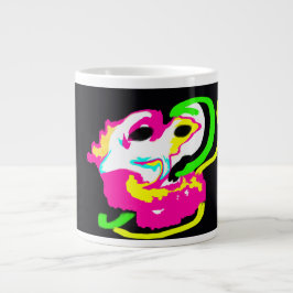 Taza De Café Gigante Caballo de mar neón roca