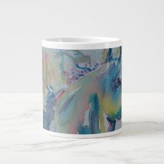 Taza De Café Gigante Caballo de muchos colores