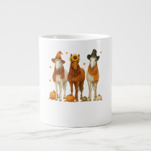 Taza De Café Gigante Caballo de Otoño Caballo Occidental de Otoño con