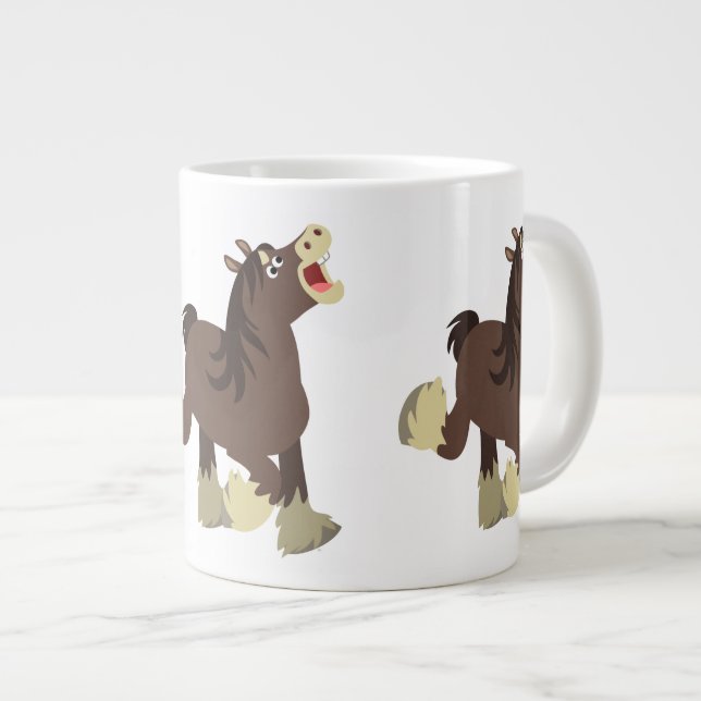 Taza De Café Gigante Caballo de Shire, un Personalizado exuberante (Derecha)