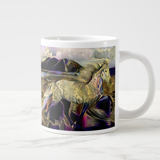 Taza De Café Gigante Caballo islandés Art Deco (Derecha)