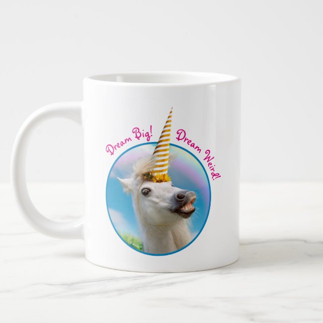 Taza De Café Gigante Caballo Y Arcoiris De Unicornio Fiesta (Izquierda)