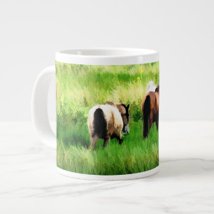 TAZA DE CAFÉ GIGANTE CABALLOS