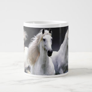 Taza De Café Gigante Caballos corriendo lanzando almohada