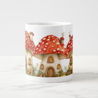 Taza De Café Gigante Cabaña Mágica de Hongos 