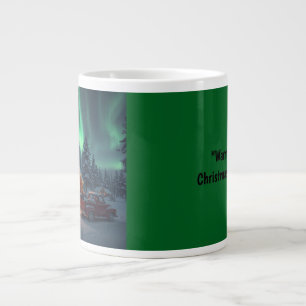 Taza De Café Gigante Cabaña Mágica de Navidad de Invierno