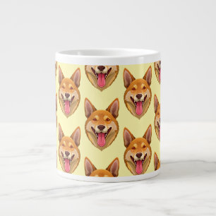 Taza De Café Gigante Cabeza de dingo perro salvaje australiano