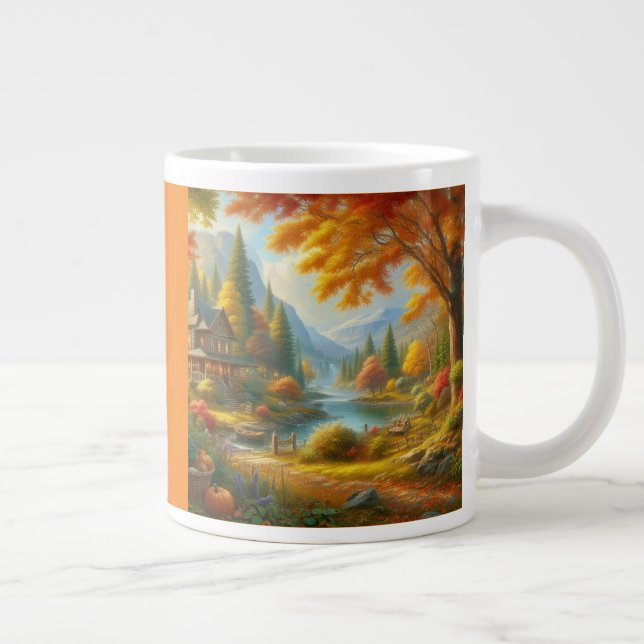 Taza De Café Gigante Cabina Acogedora En El Bosque (Derecha)