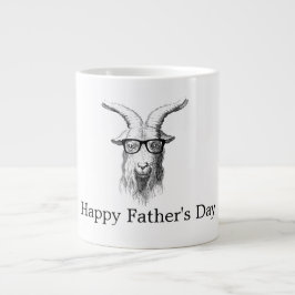 Taza De Café Gigante Cabra Hipster Con Gafas