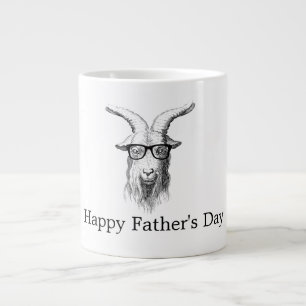 Taza De Café Gigante Cabra Hipster Con Gafas