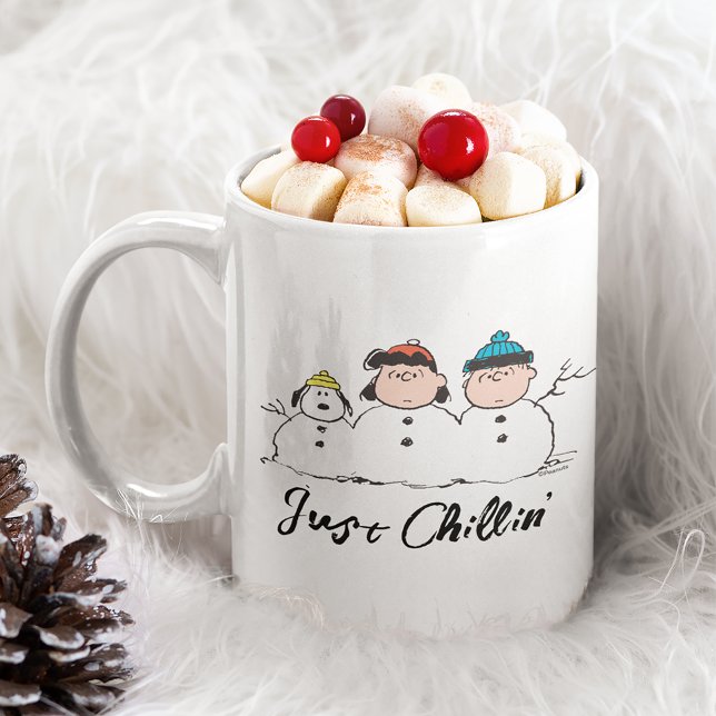 Taza De Café Gigante Cacahuetes | 3 Persona Snowman (Mug filled with marshmallows)