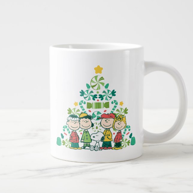 Taza De Café Gigante Cacahuetes | Árbol de Navidad de menta (Derecha)