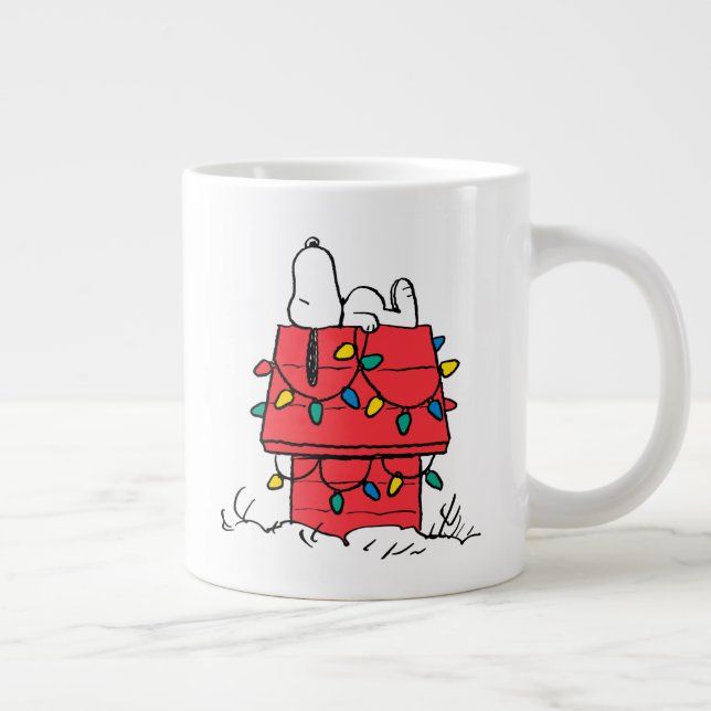 Taza De Café Gigante Cacahuetes | Casa de perros de Snoopy con luces (Derecha)