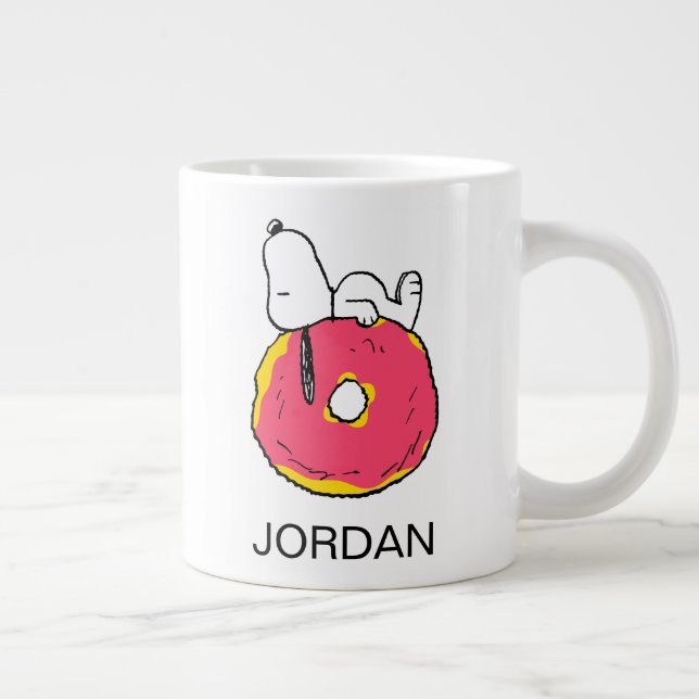 Taza De Café Gigante Cacahuetes | Donut rosado Snoopy (Derecha)