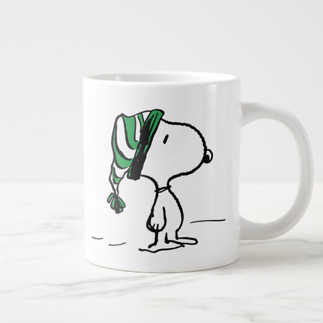 Taza De Café Gigante Cacahuetes | Gorra de nieve verde de Snoopy (Derecha)