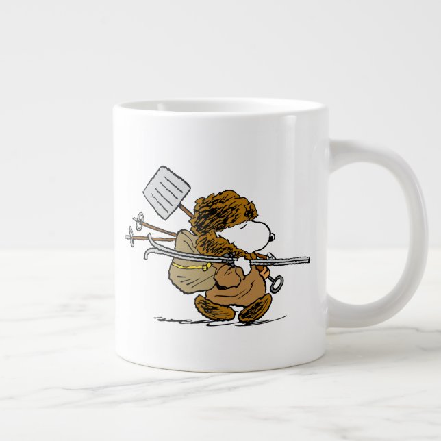 Taza De Café Gigante Cacahuetes | Guerrero de la nieve de Snoopy (Derecha)