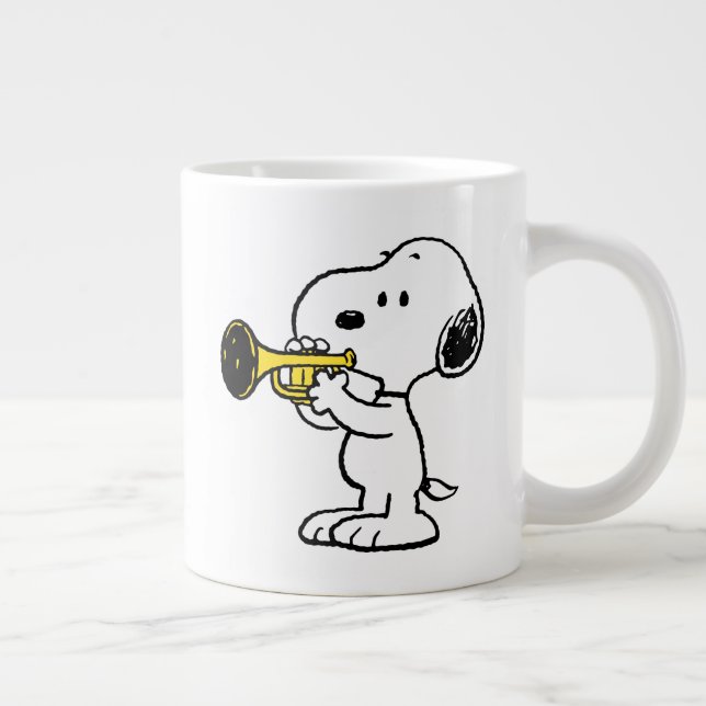 Taza De Café Gigante Cacahuetes | Jugador de trompeta Snoopy (Derecha)
