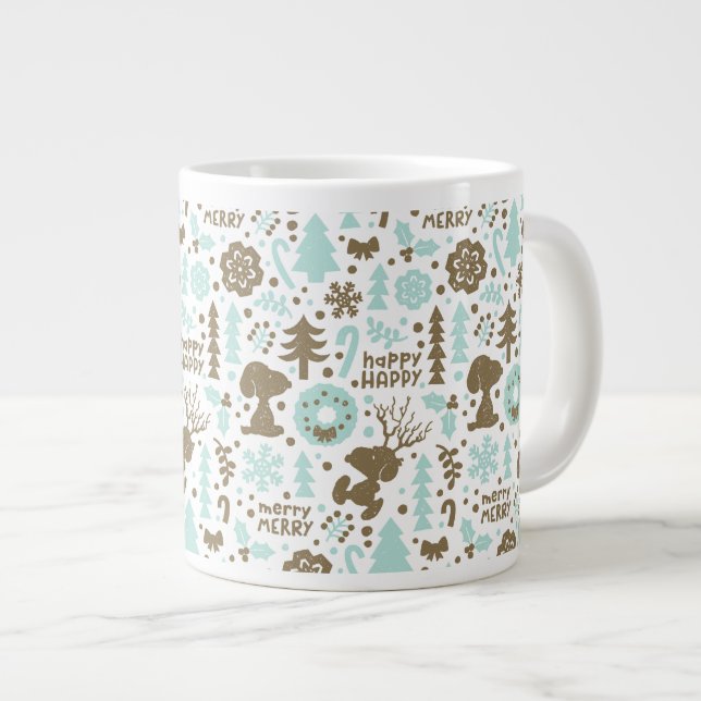 Taza De Café Gigante Cacahuetes | Patrón de Navidades escarpados (Derecha)