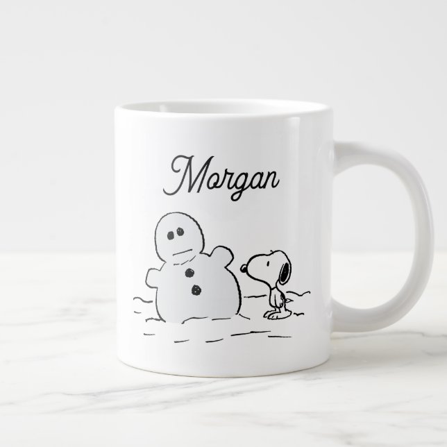 Taza De Café Gigante Cacahuetes | Snoopy Construye Un Hombre De Nieve | (Derecha)