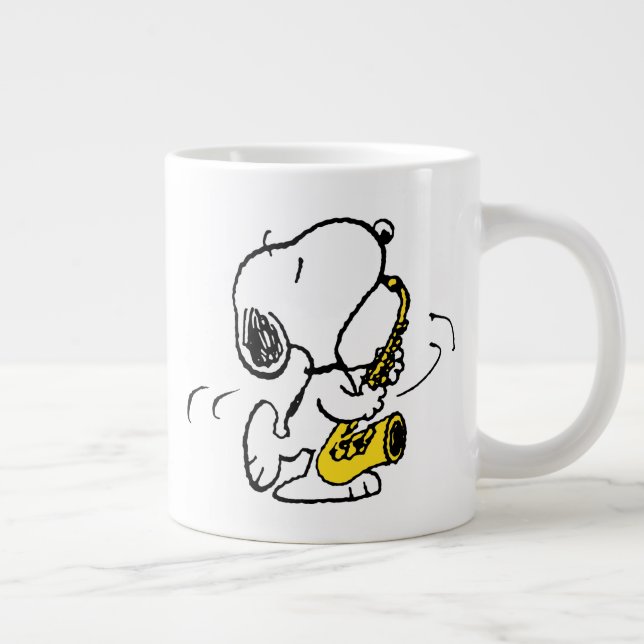 Taza De Café Gigante Cacahuetes | Snoopy Saxophone Player (Derecha)