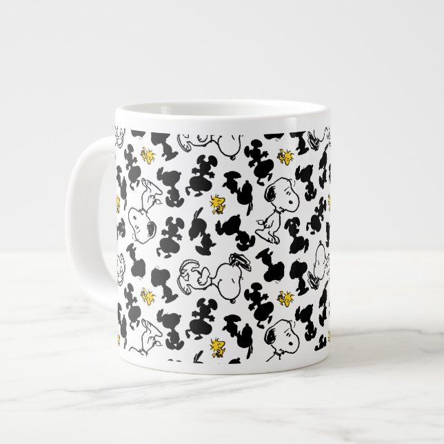 Taza De Café Gigante Cacahuetes | Snoopy & Woodstock Shadow Pattern (Izquierda)