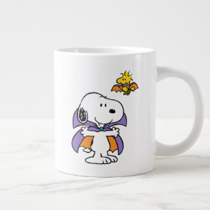 Taza De Café Gigante Cacahuetes Snoopy Woodstock Vampiro Halloween